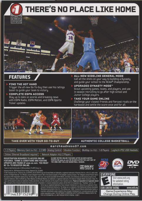 NCAA March Madness 07 — Box back