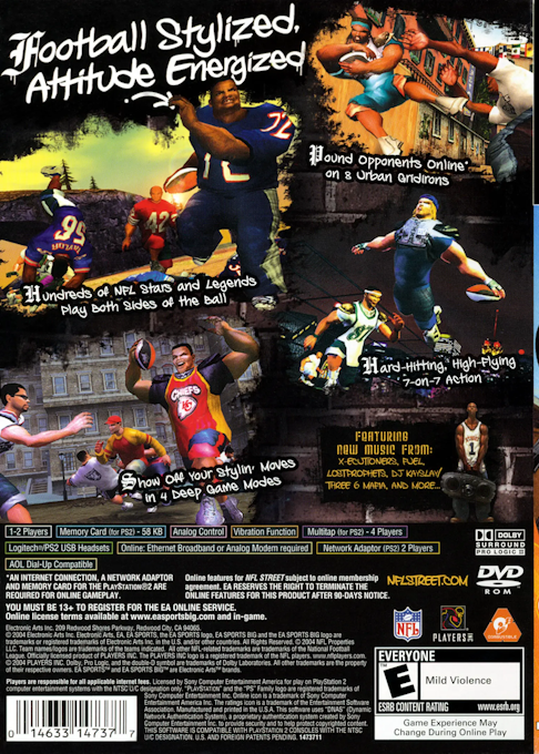 NFL Street — Box back