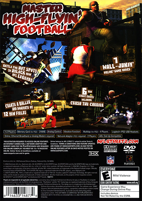 NFL Street 2 — Box back
