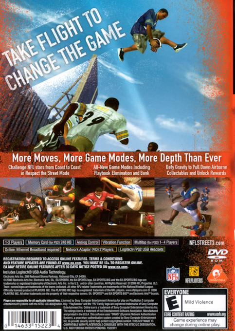 NFL Street 3 — Box back