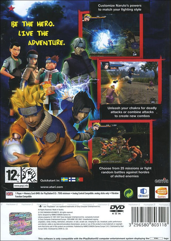 Naruto : Uzumaki Chronicles — Box back