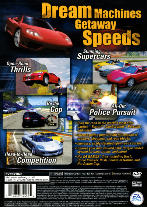 Need for Speed : Hot Pursuit 2 — Box back