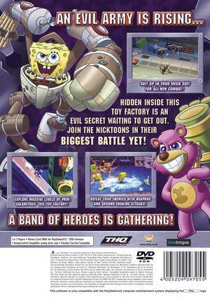 Nickelodeon SpongeBob and Friends : Attack of the Toybots — Box back