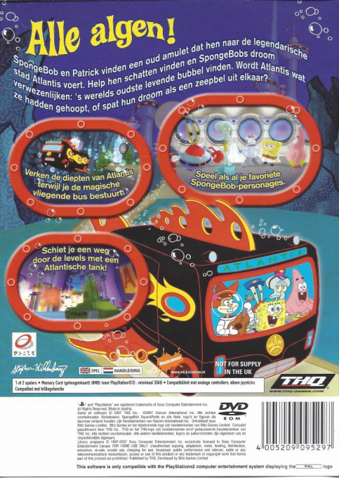 Nickelodeon SpongeBob's Atlantis SquarePantis — Box back