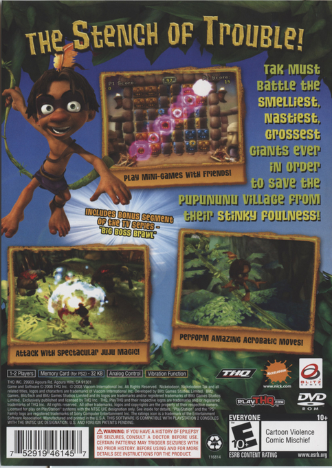 Nickelodeon Tak and the Guardians of Gross — Box back