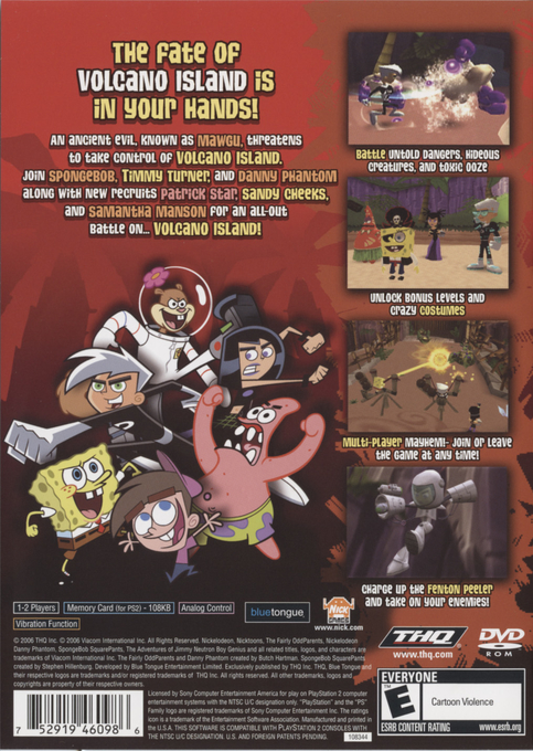 Nicktoons : Battle for Volcano Island — Box back