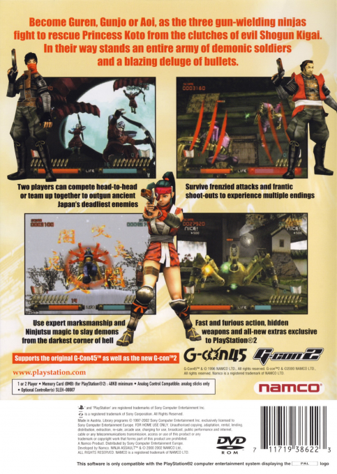 Ninja Assault — Box back