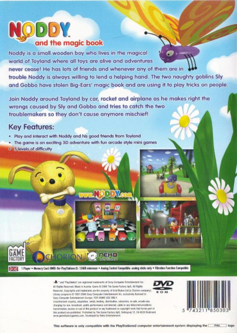 Noddy and the Magic Book — Box back
