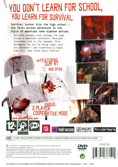 ObsCure — Box back