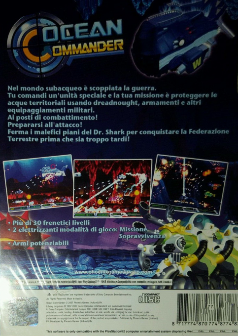Ocean Commander — Box back