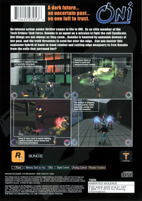 Oni — Box back