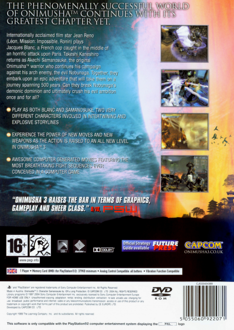 Onimusha 3 — Box back