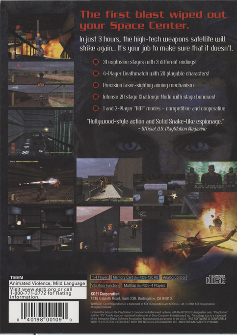 Operation WinBack — Box back