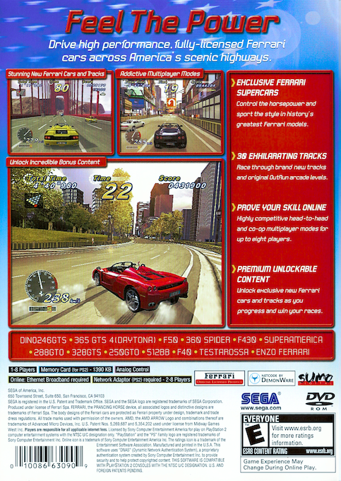 OutRun 2006 : Coast 2 Coast — Box back