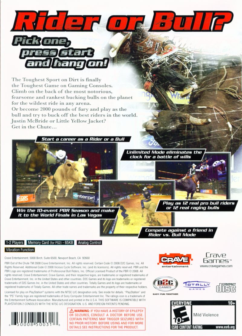 PBR: Out of the Chute — Box back