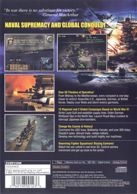 P.T.O. IV : Pacific Theater of Operations — Box back