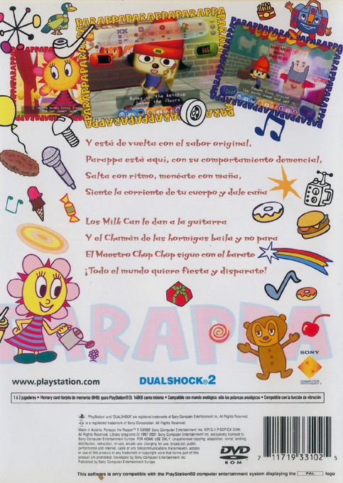PaRappa the Rapper 2 — Box back