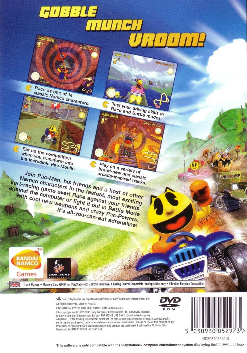 Pac-Man Rally — Box back