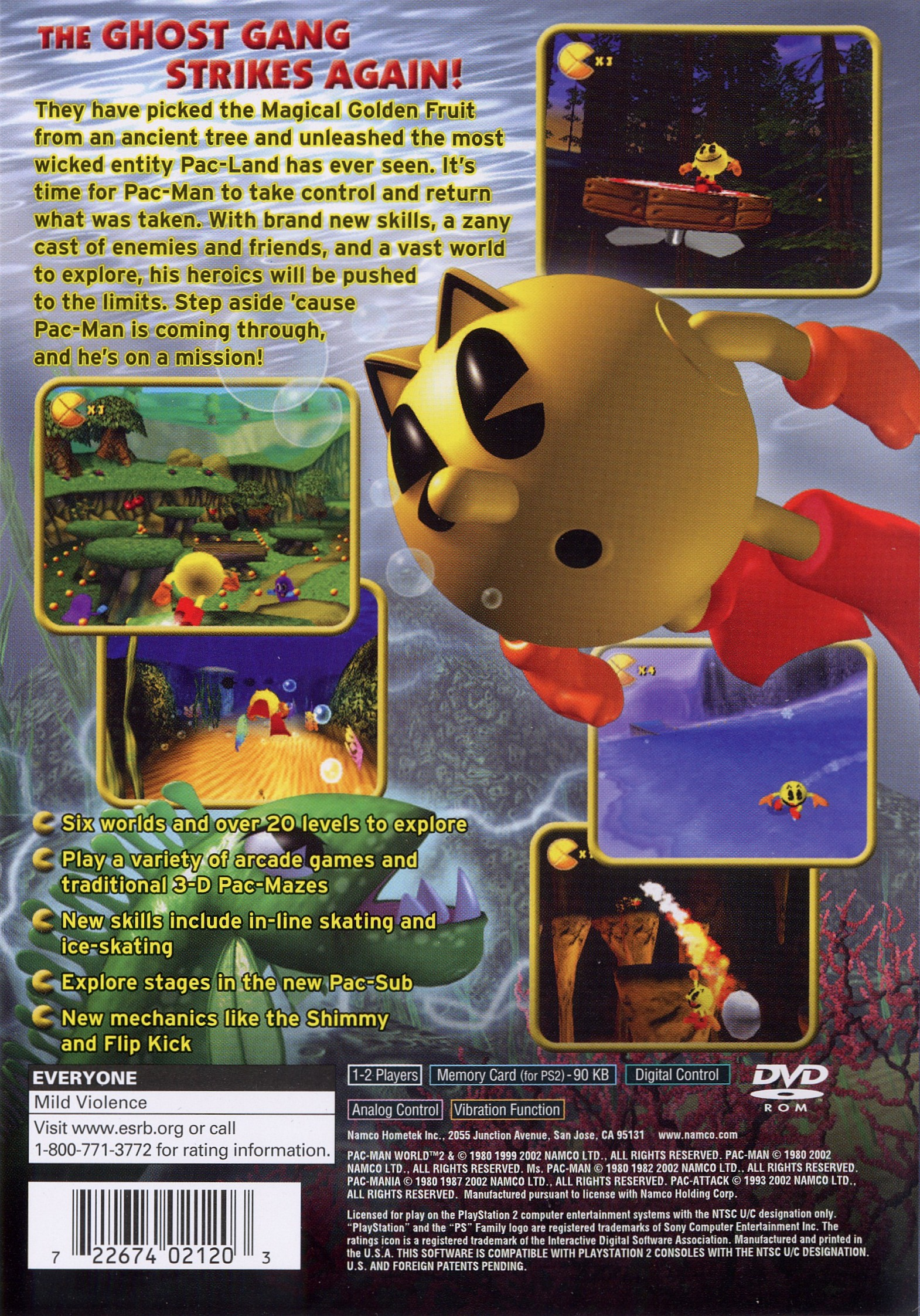 Pac-Man World 2 — Box back