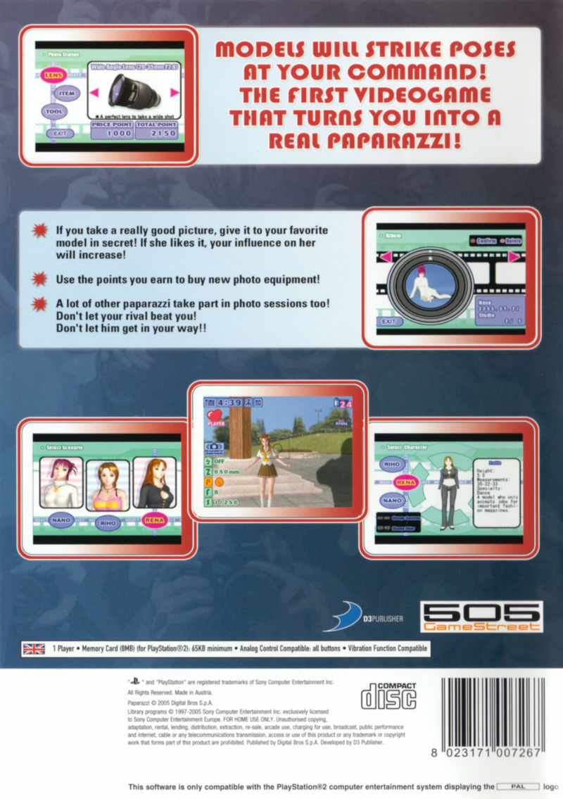 Paparazzi — Box back
