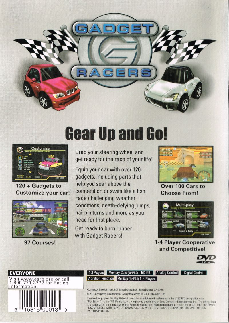 Penny Racers — Box back