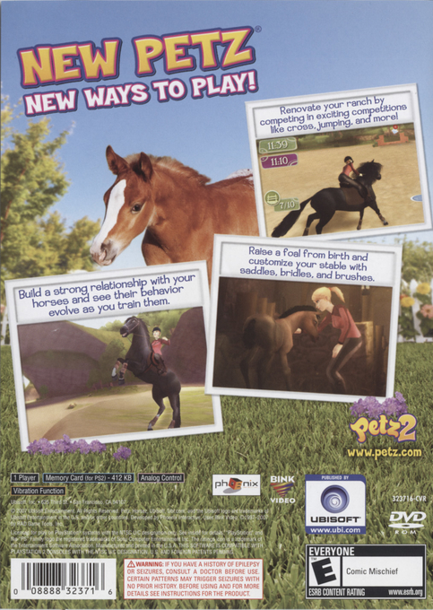 Petz : Horsez 2 — Box back