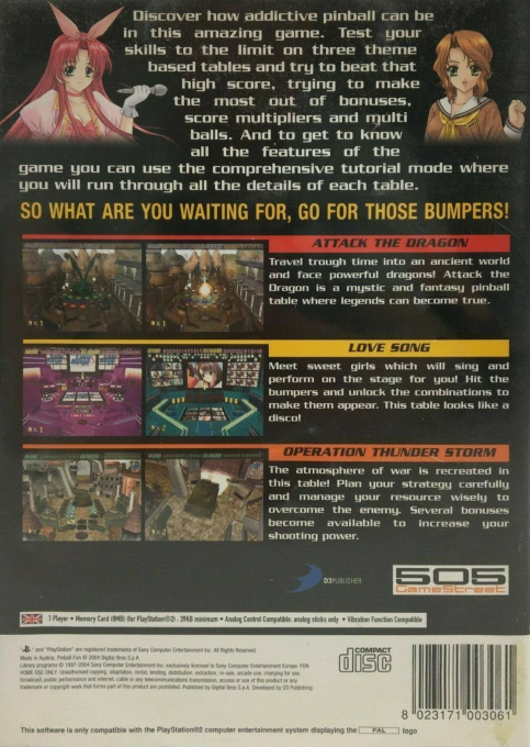 Pinball Fun — Box back