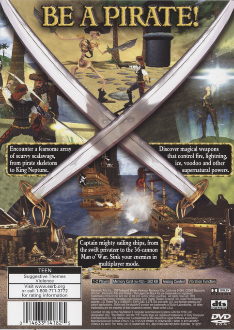 Pirates : The Legend of Black Kat — Box back