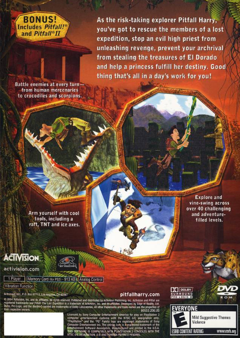 Pitfall : The Lost Expedition — Box back