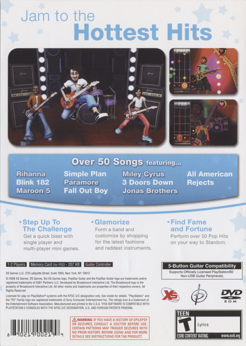 PopStar Guitar — Box back