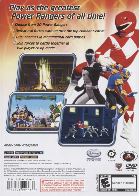 Power Rangers : Super Legends — Box back