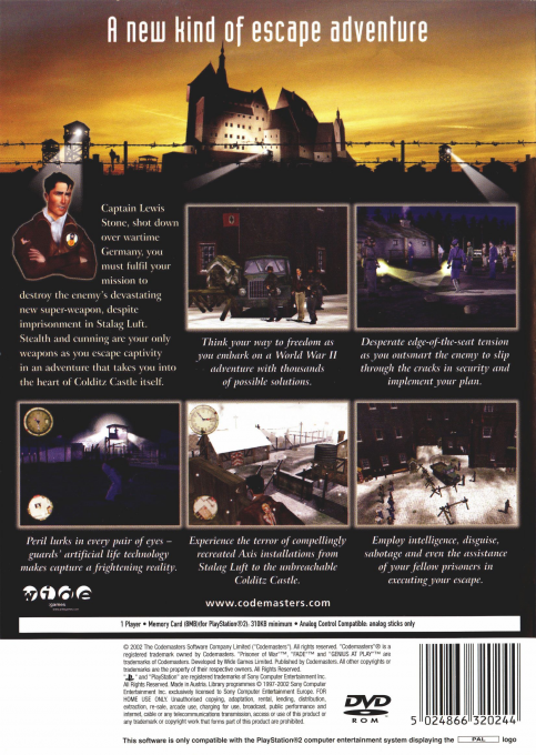 Prisoner of War — Box back