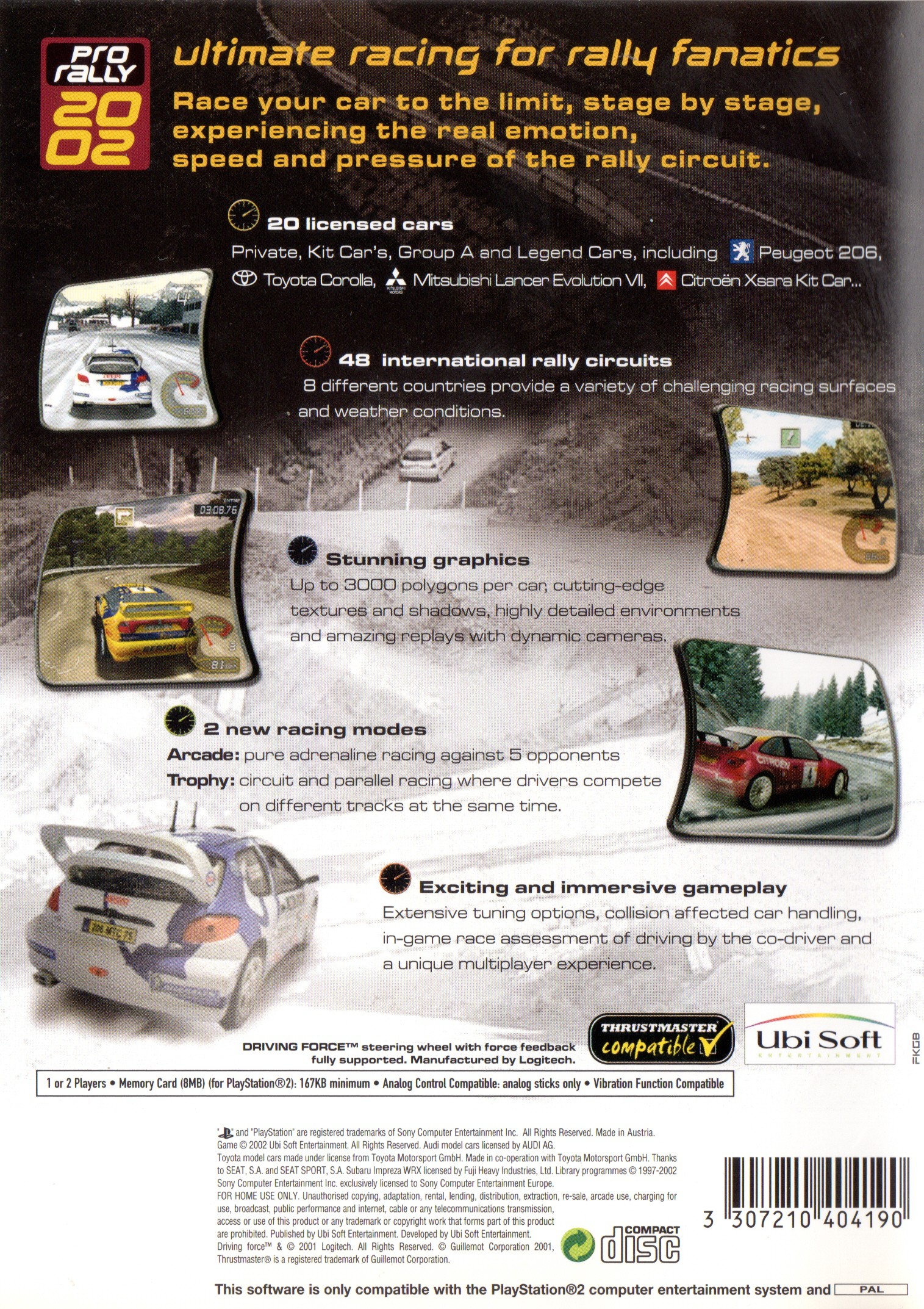 Pro Rally 2002 — Box back