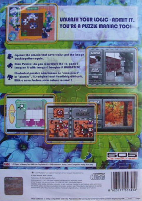 Puzzle Maniacs — Box back