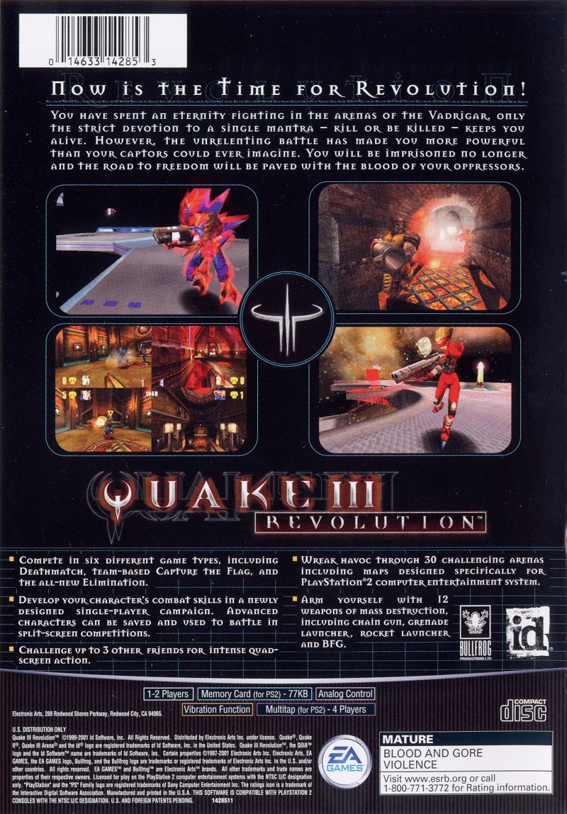 Quake III : Revolution — Box back