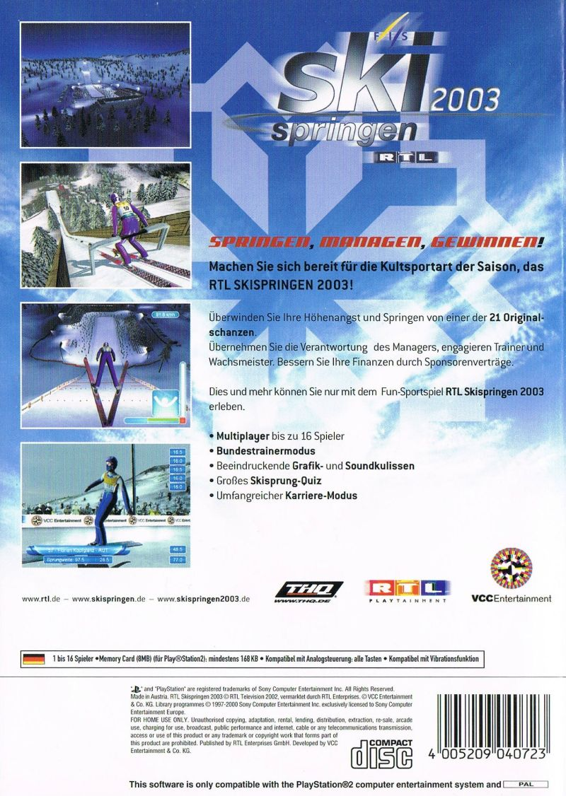 RTL Skispringen 2003 — Box back