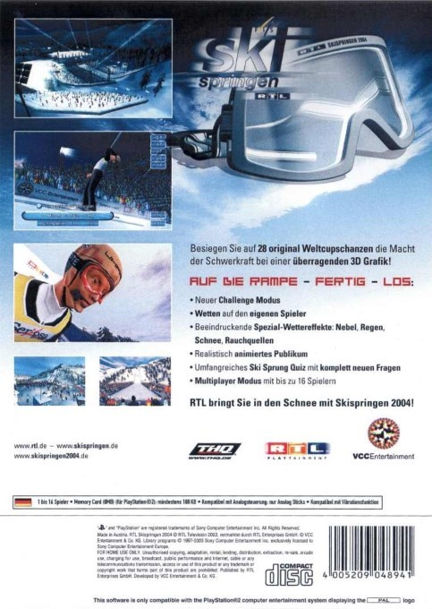 RTL Skispringen 2004 — Box back