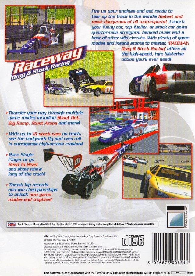 Raceway : Drag & Stock Racing — Box back