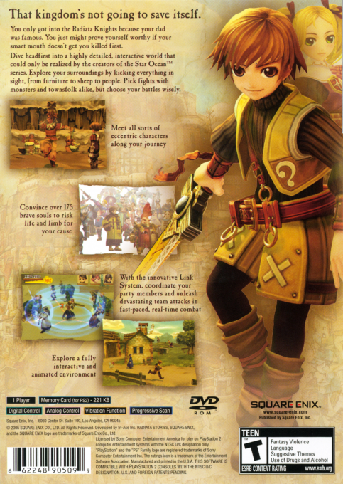 Radiata Stories — Box back
