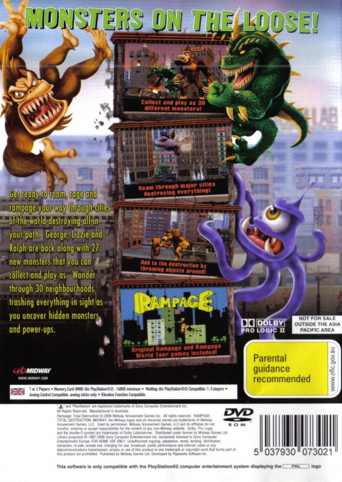 Rampage : Total Destruction — Box back