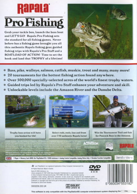 Rapala Pro Fishing — Box back