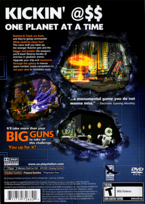 Ratchet & Clank : Going Commando — Box back