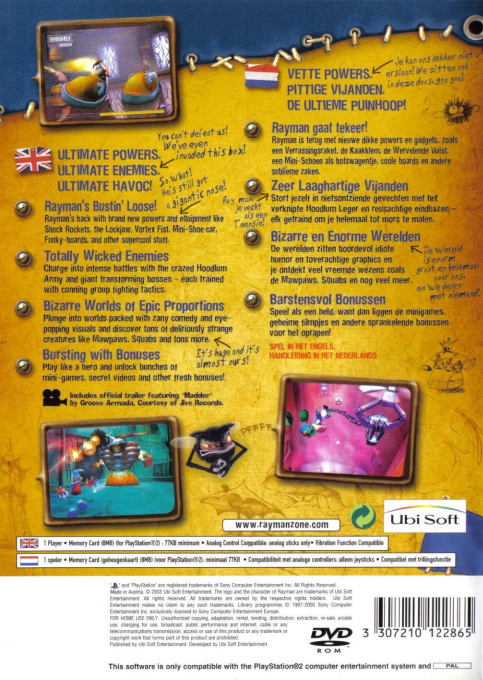 Rayman 3 : Hoodlum Havoc — Box back