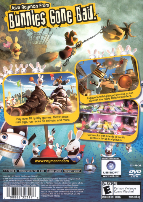 Rayman : Raving Rabbids — Box back