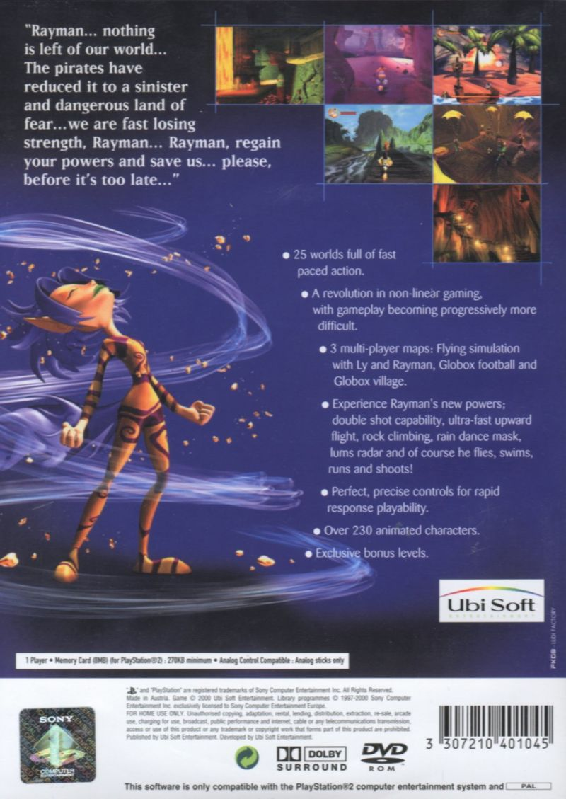 Rayman Revolution — Box back