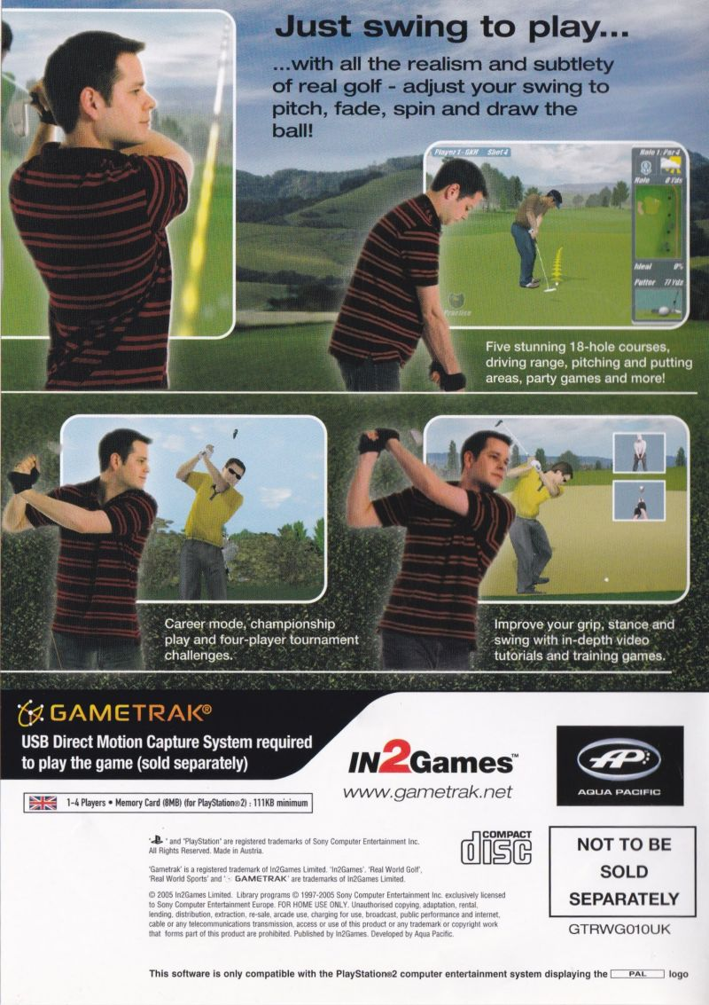 Real World Golf — Box back