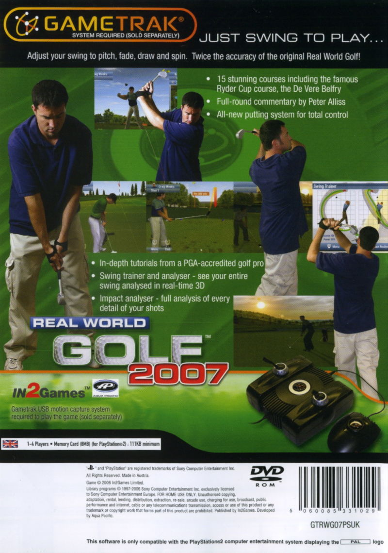 Real World Golf 2007 — Box back