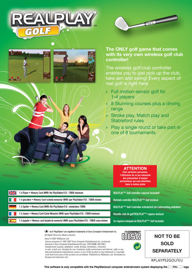 Realplay Golf — Box back
