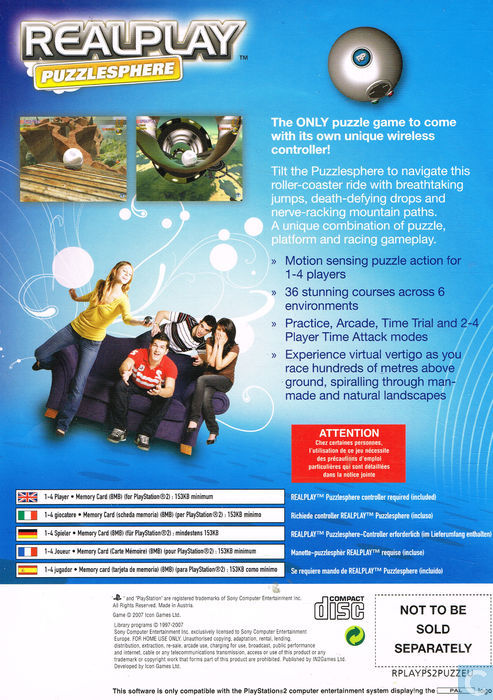 Realplay Puzzlesphere — Box back