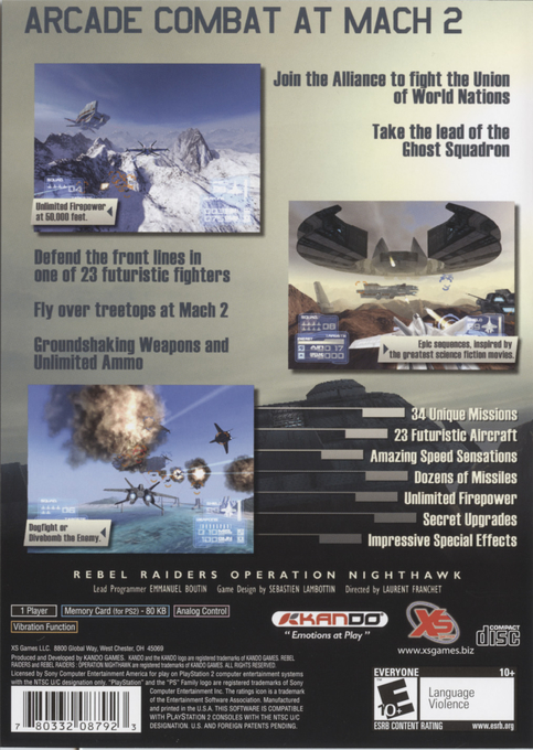 Rebel Raiders : Operation Nighthawk — Box back